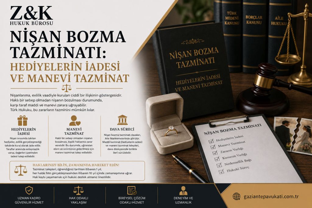 Gaziantep Nişan Bozma Tazminatı: Hediyelerin İadesi ve Manevi Tazminat